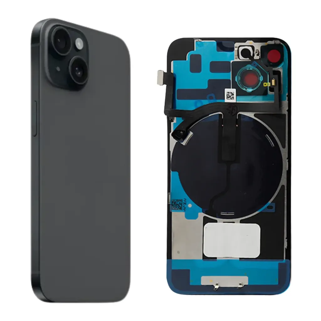 Instalación de Tapa Trasera Completa para iPhone 15 (Black (Negro))